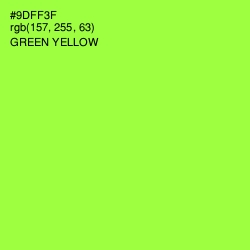 #9DFF3F - Green Yellow Color Image